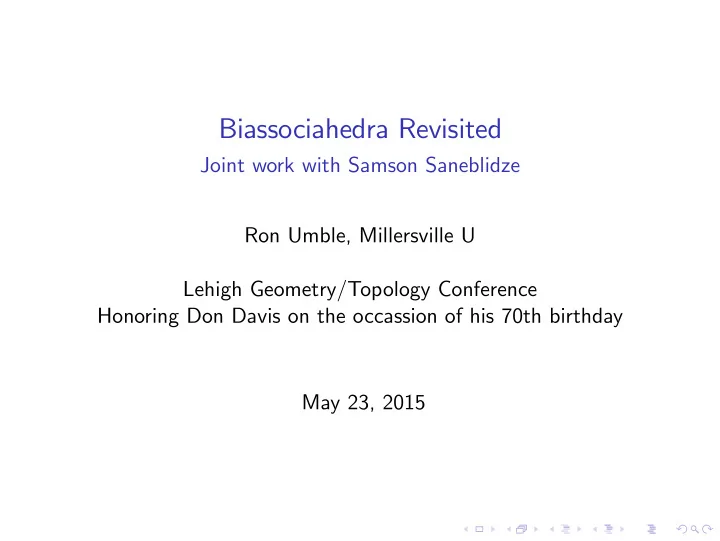 biassociahedra revisited