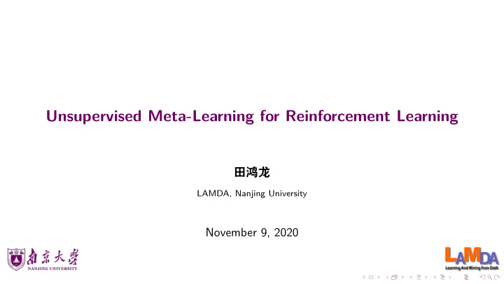 unsupervised meta learning for reinforcement learning