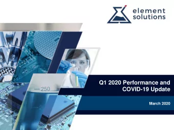 COVID-19 Update  March 2020  1  Legal Notices  SAFE HARBOR  Please note that in this presentation,