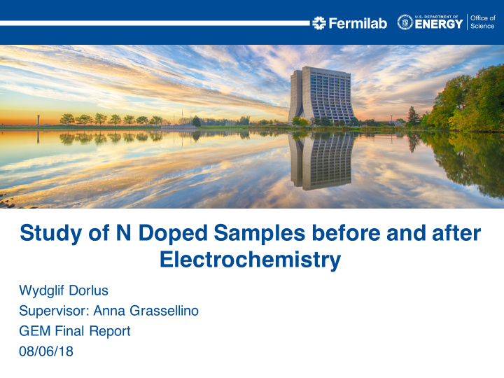 study of n doped samples before and after electrochemistry