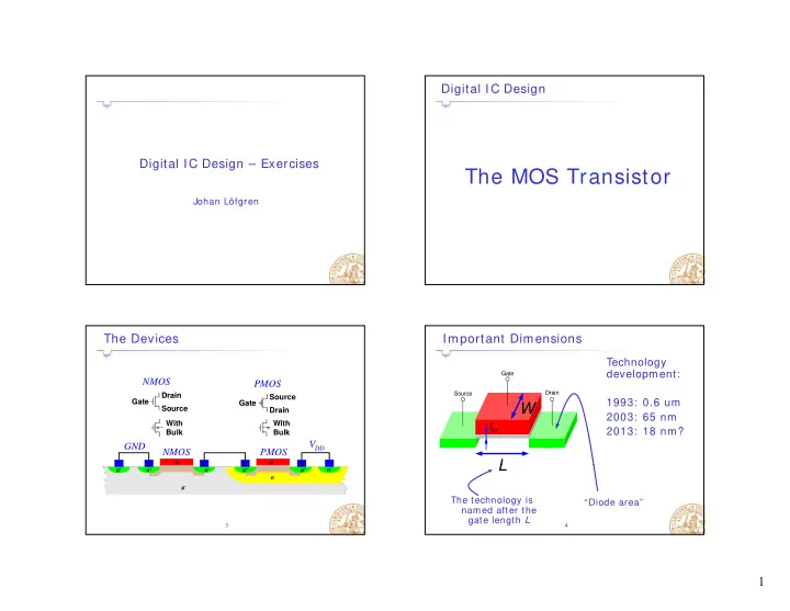the mos transistor