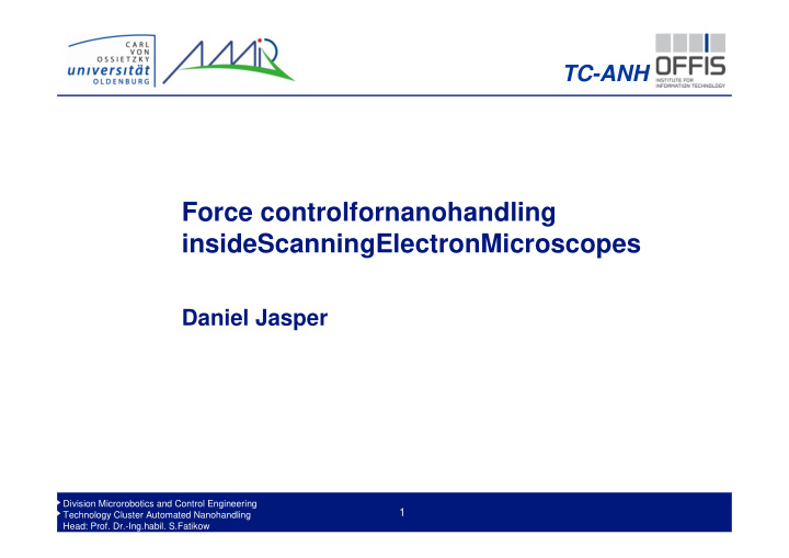 force controlfornanohandling