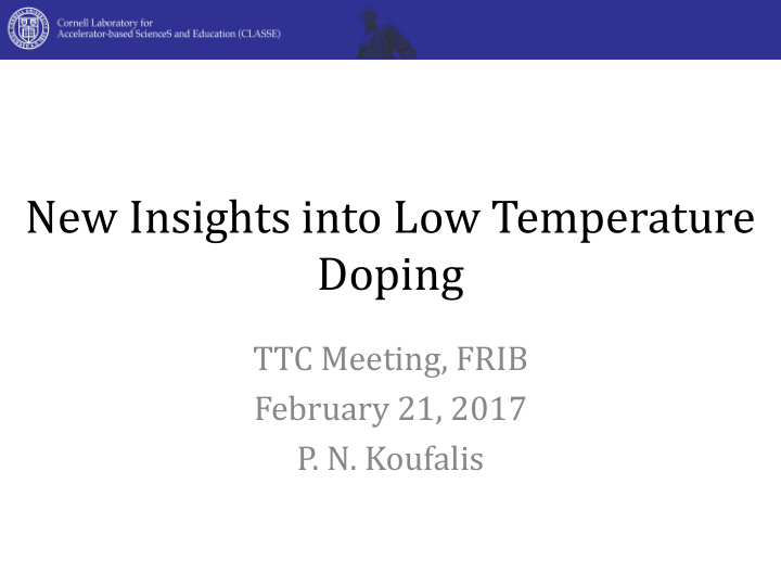 new insights into low temperature