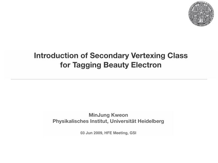 introduction of secondary vertexing class for tagging