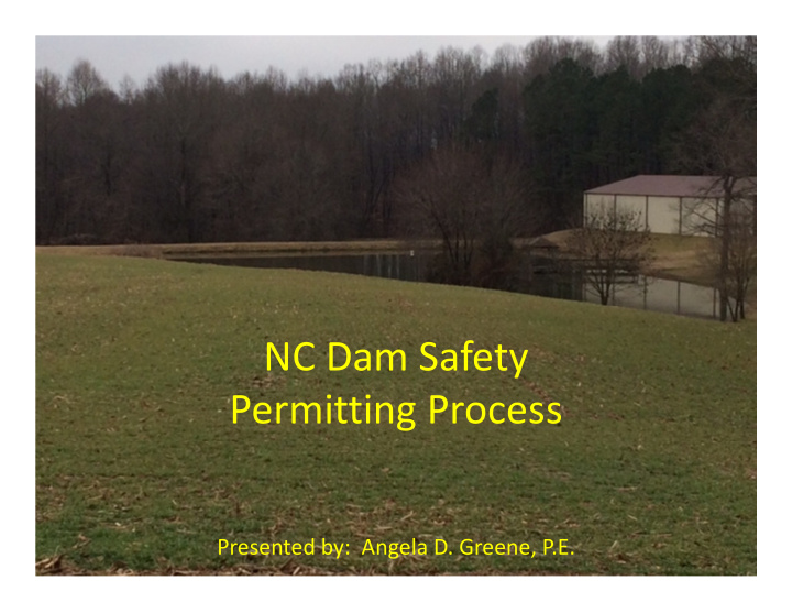 nc dam safety permitting process