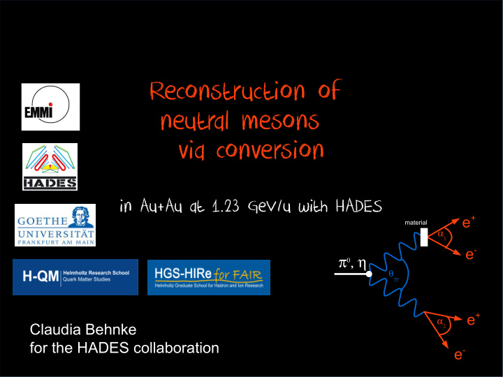 reconstruction of neutral mesons via conversion