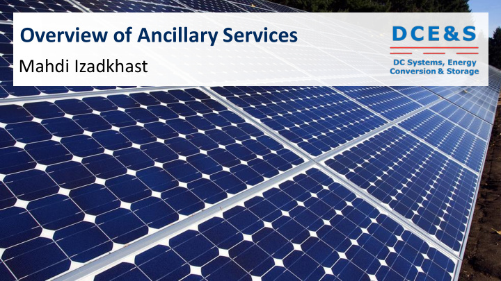 overview of ancillary services