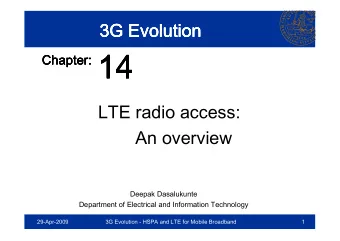 Chapter: 14  14  14  14  Chapter:  Chapter:  Chapter:  LTE radio access:  LTE radio access:  An