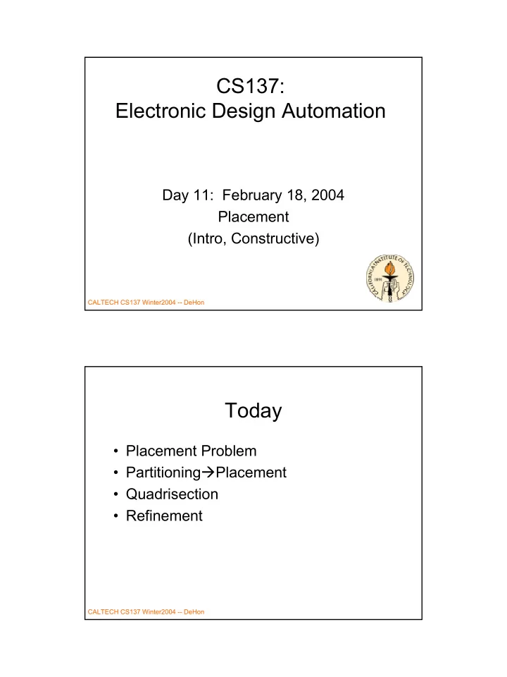 cs137 electronic design automation