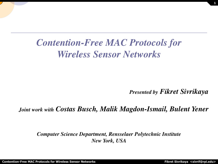 wireless sensor networks