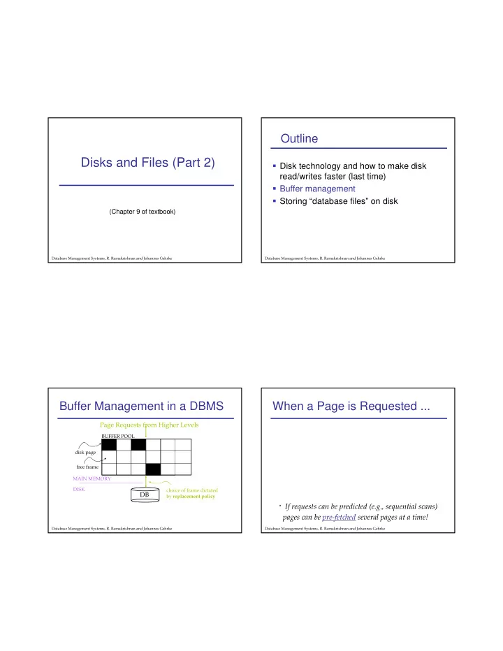 disks and files part 2