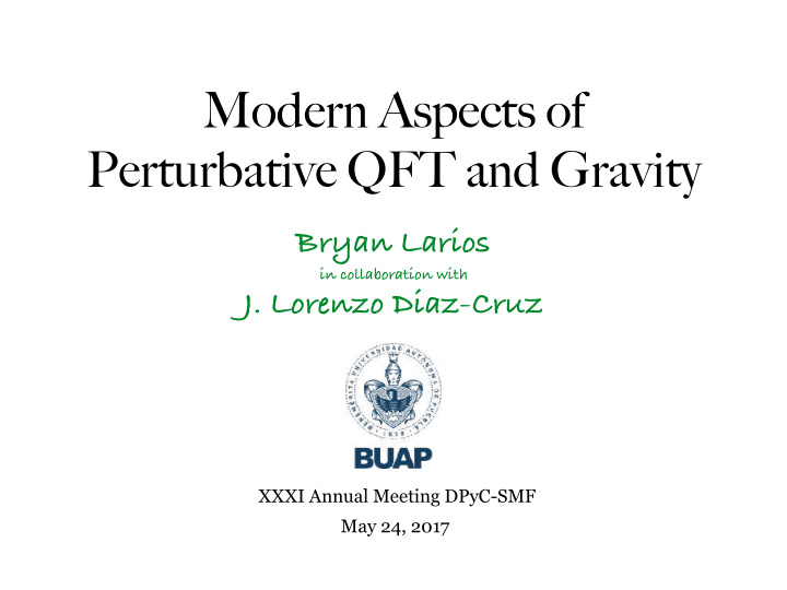 modern aspects of perturbative qft and gravity