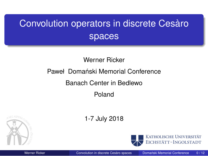 convolution operators in discrete ces aro spaces