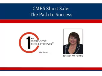 The Path to Success  Speaker: Ann Hambly About 1 st Service Solutions  Founded in 2005 by Ann