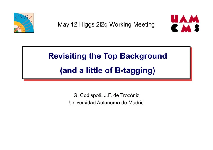 revisiting the top background