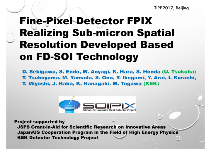 fine pixel detector fpix realizing sub micron spatial