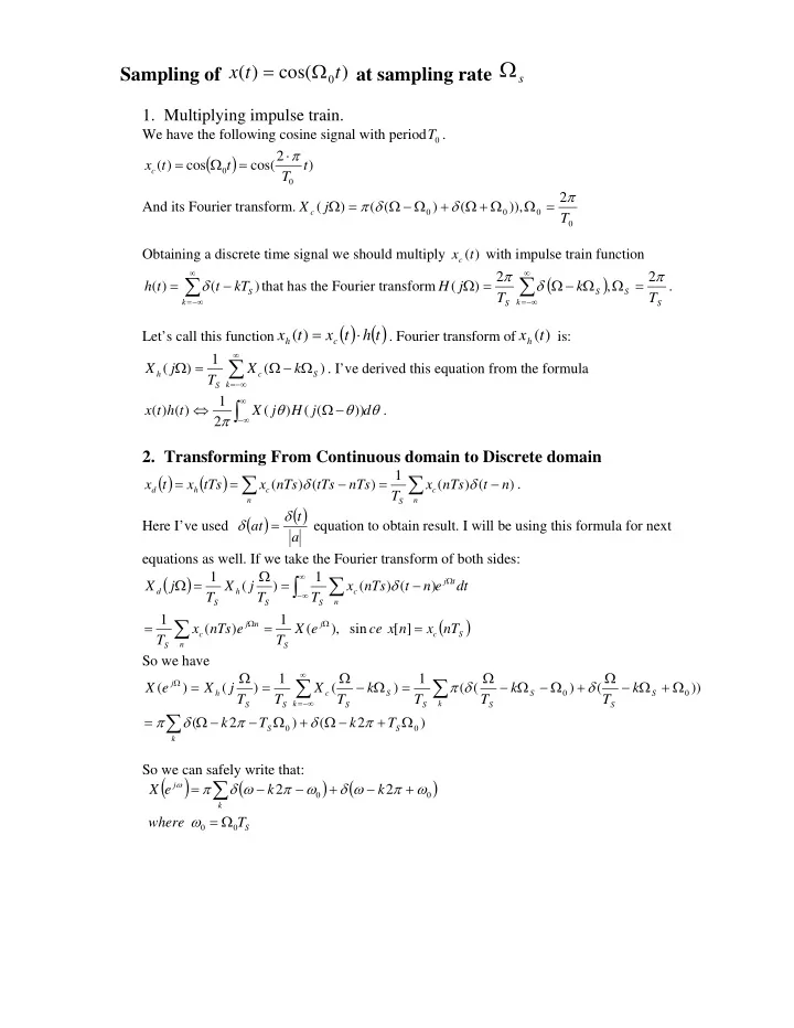 h t t kt that has the fourier transform