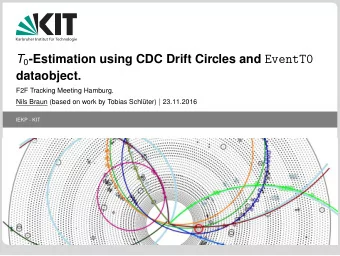 T 0 -Estimation using CDC Drift Circles and EventT0  dataobject.  F2F Tracking Meeting Hamburg.