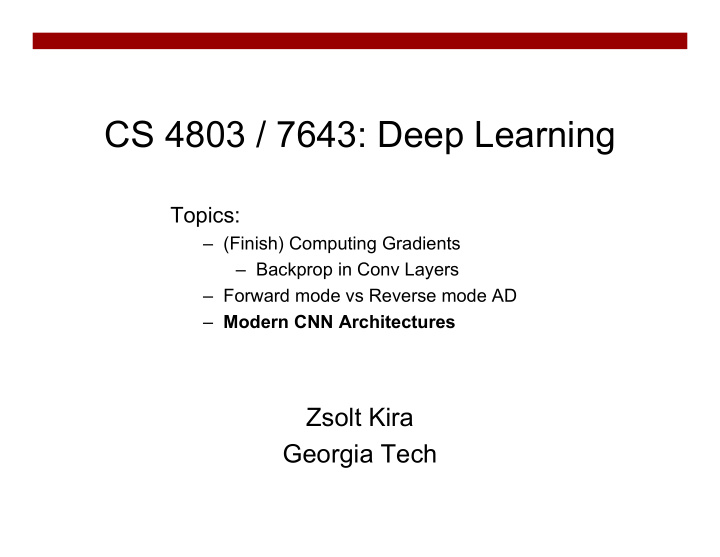 cs 4803 7643 deep learning