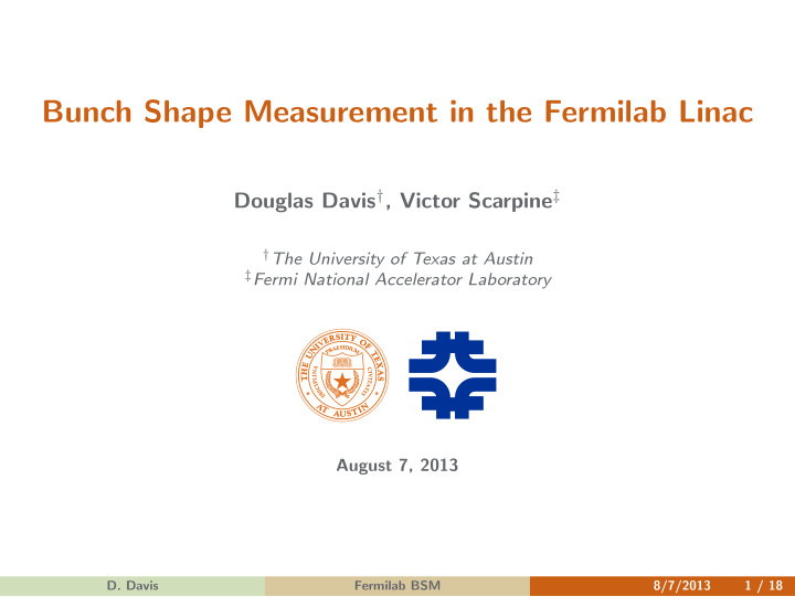 bunch shape measurement in the fermilab linac