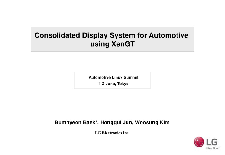 consolidated display system for automotive