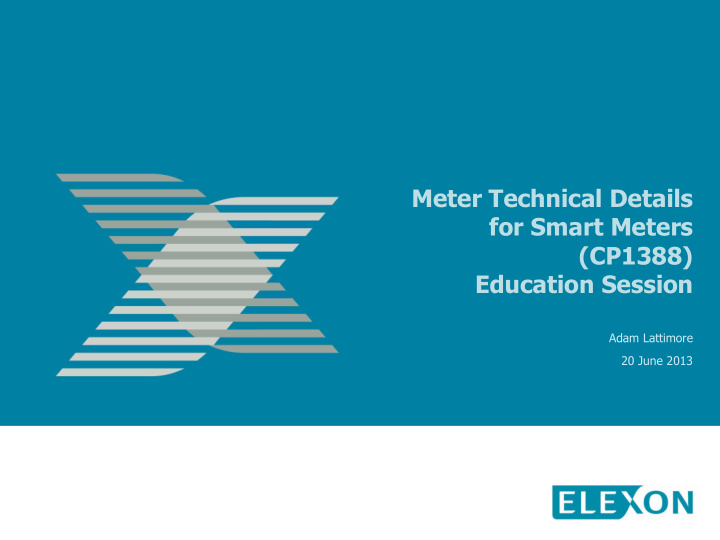 meter technical details for smart meters cp1388 education