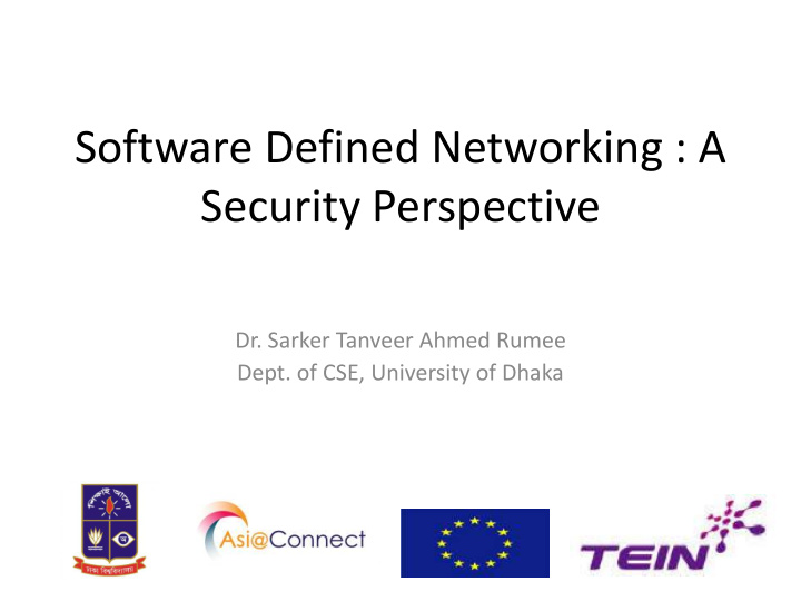 software defined networking a