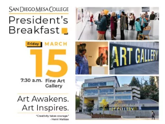 We  Welcome!  lcome!  Dr  Dr. Pa  Pamela T.  T. Luster  ter  Pr  Presid  iden  ent  t Mesas