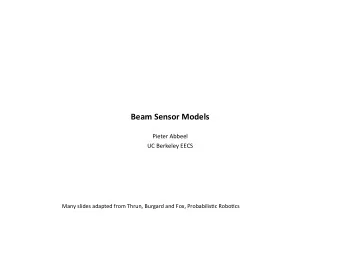 Proximity Sensors The central task is to determine P(z|x) , i.e., the probability of a measurement