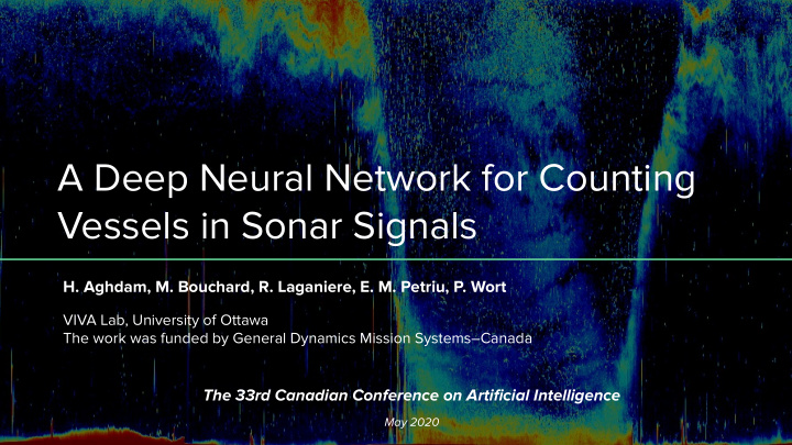 a deep neural network for counting vessels in sonar
