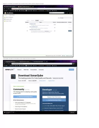 Begin by enabling sonarqube functionality from within jenkins plugin manager  Sonarqube should be