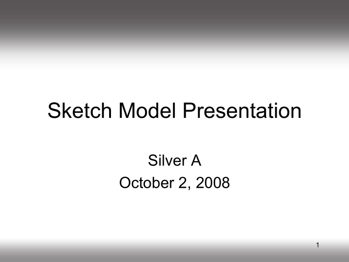 sketch model presentation