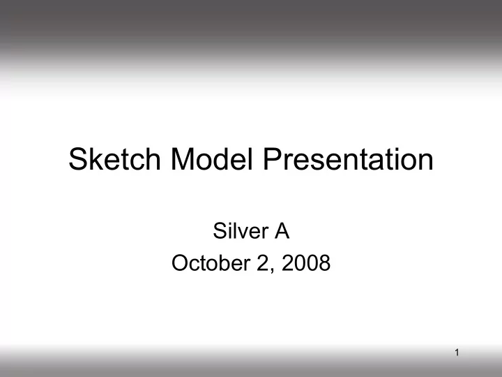 sketch model presentation