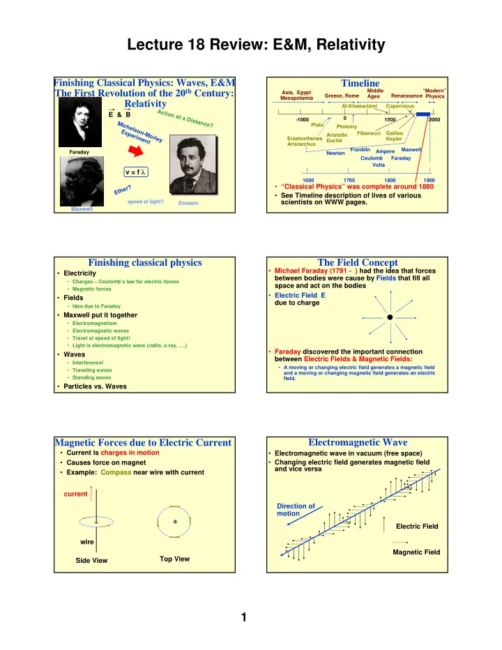 lecture 18 review e m relativity