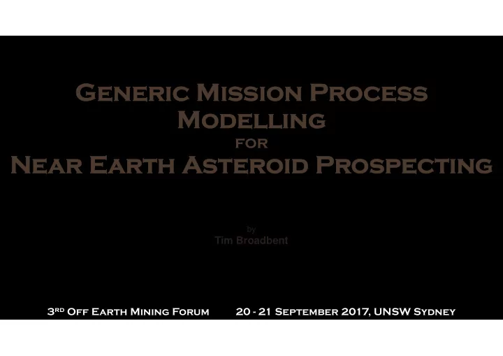 generic mission pr generic mission process ocess
