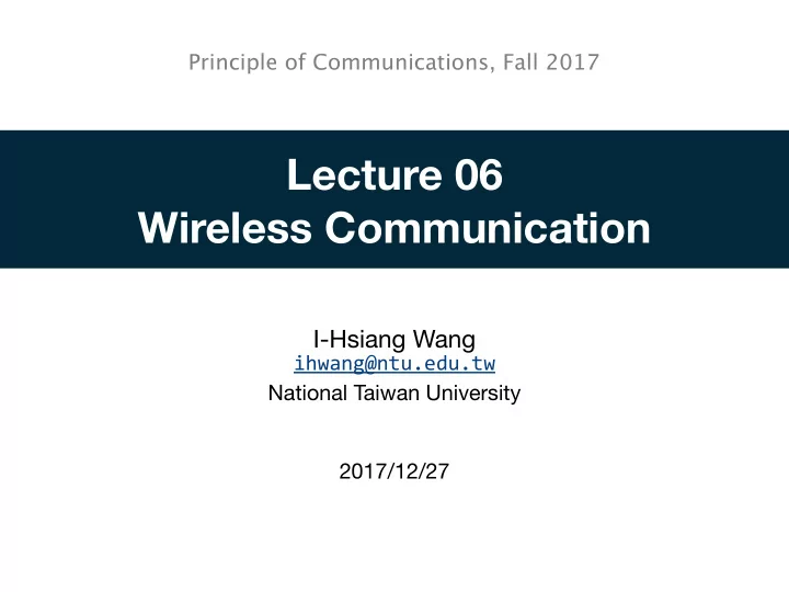 lecture 06 wireless communication