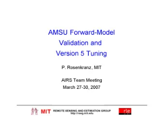 Dependence of AMSU-A Brightness Temperatures on Bistatic Surface Scattering  (in cooperation with