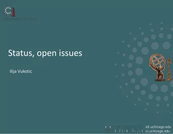 Status, open issues  Ilija Vukotic  efi.uchicago.edu  ci.uchicago.edu  Content  SSB test changes