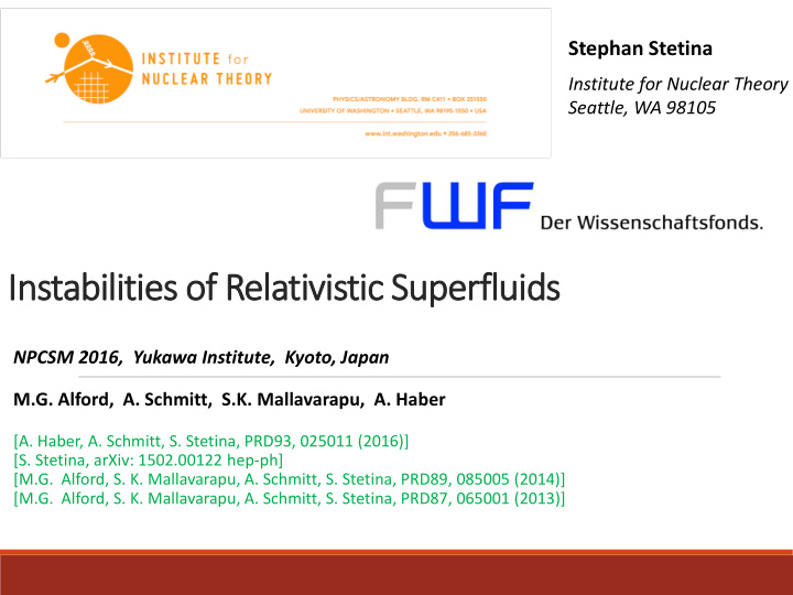 instabilities of of relativistic superfluids
