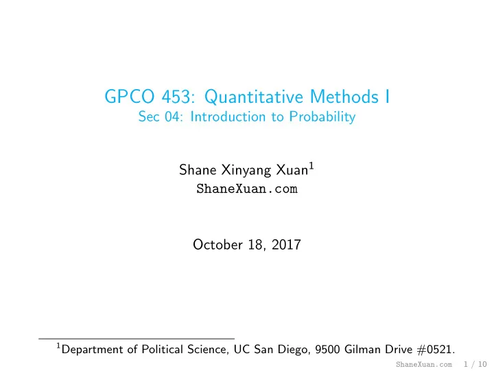 gpco 453 quantitative methods i