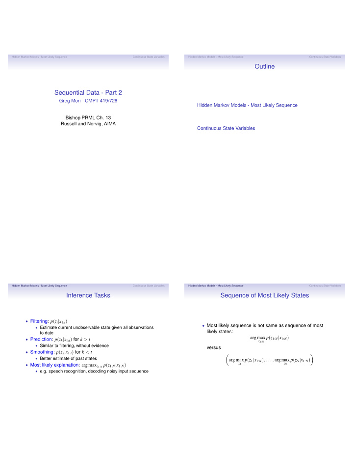 outline sequential data part 2