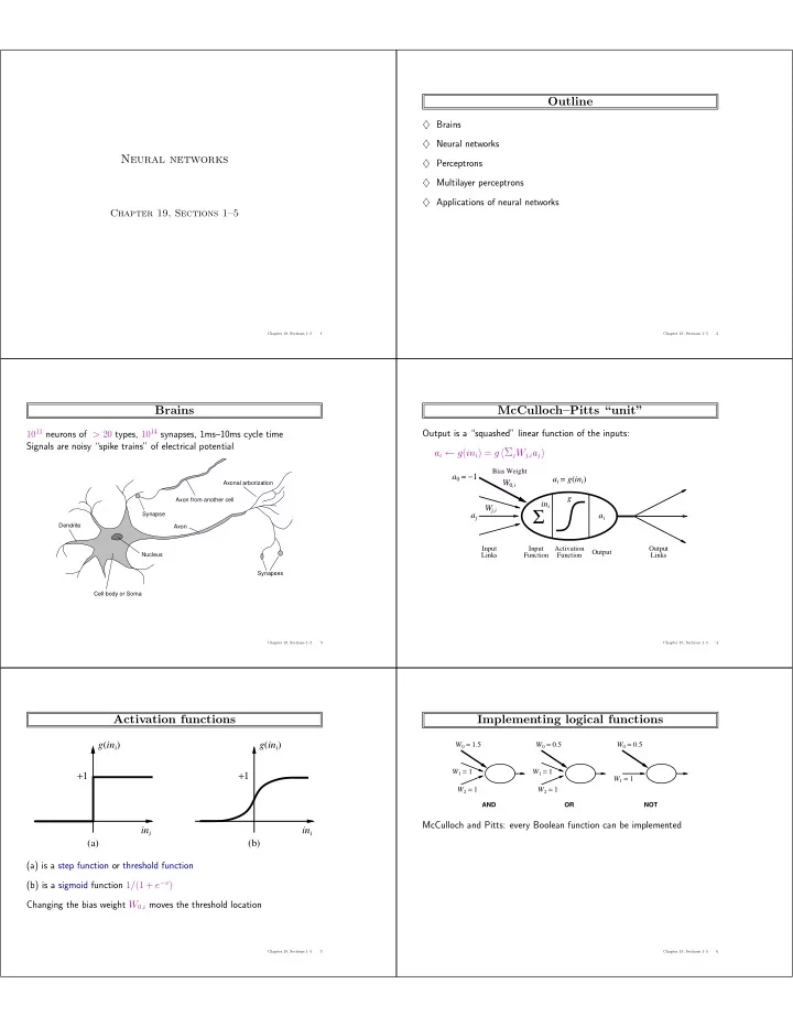 synapse a j a i dendrite axon input input activation