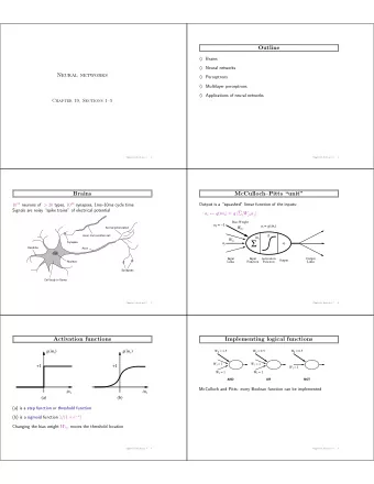 Synapse a j a i  Dendrite  Axon  Input  Input  Activation  Output  Output  Nucleus  Links