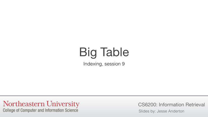 big table