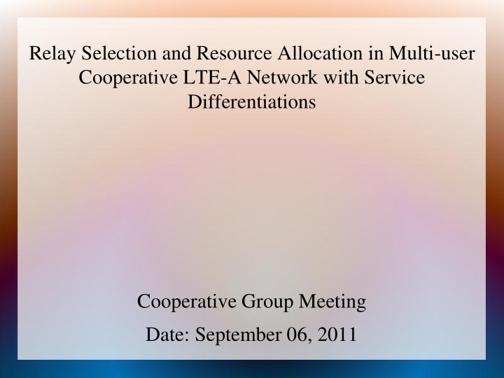 cooperative group meeting date september 06 2011 outline