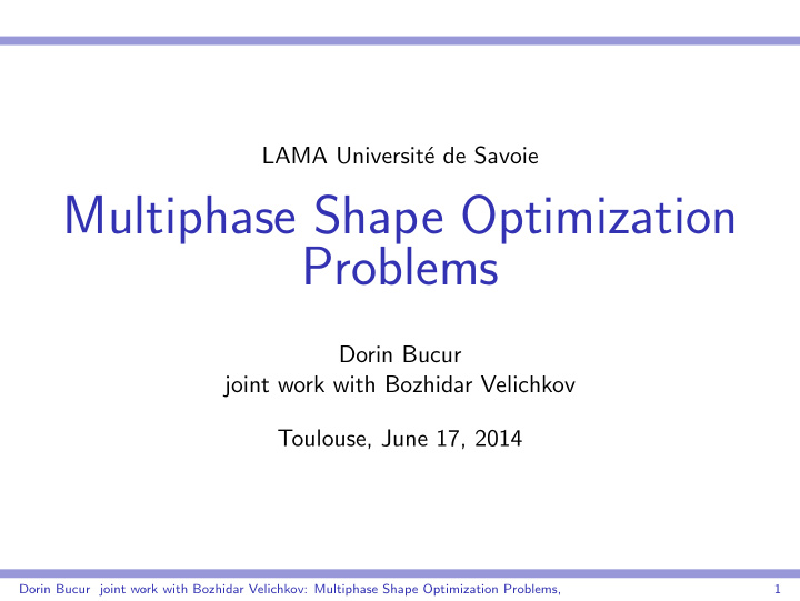 multiphase shape optimization problems