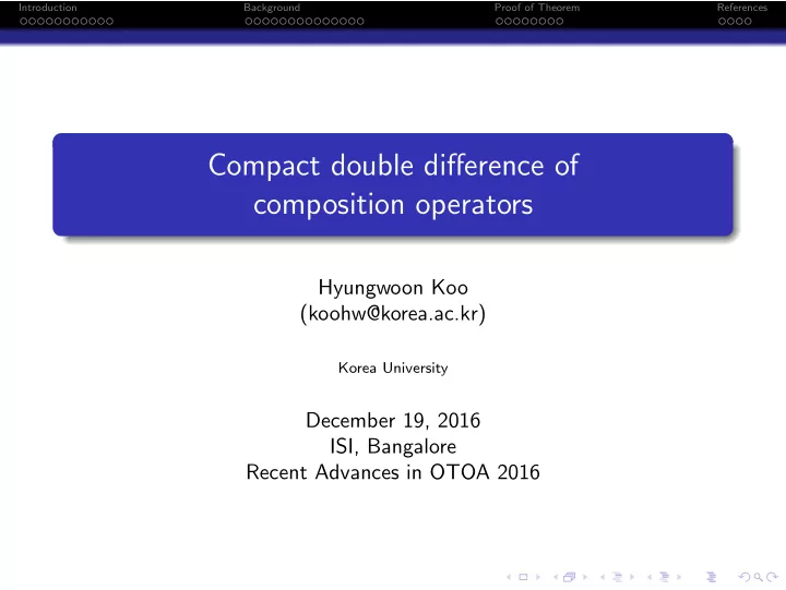 compact double difference of composition operators