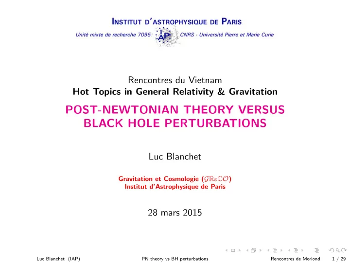 post newtonian theory versus black hole perturbations