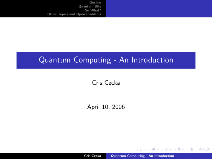 quantum computing an introduction