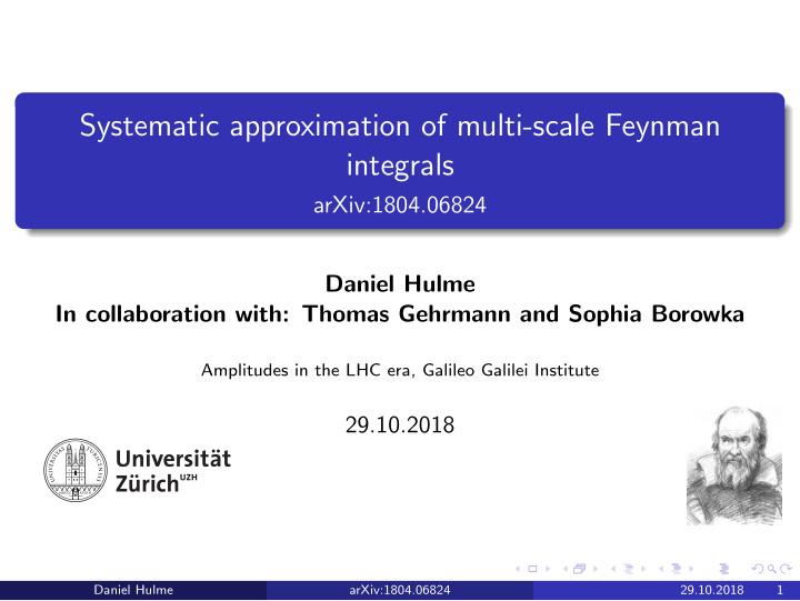 systematic approximation of multi scale feynman integrals